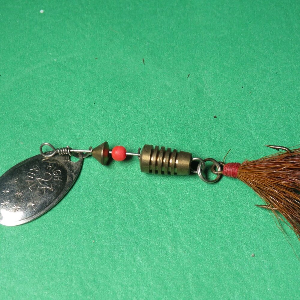 VINTAGE MEPPS AGLIA DRESSED TREBLE SPINNER FISHING LURE